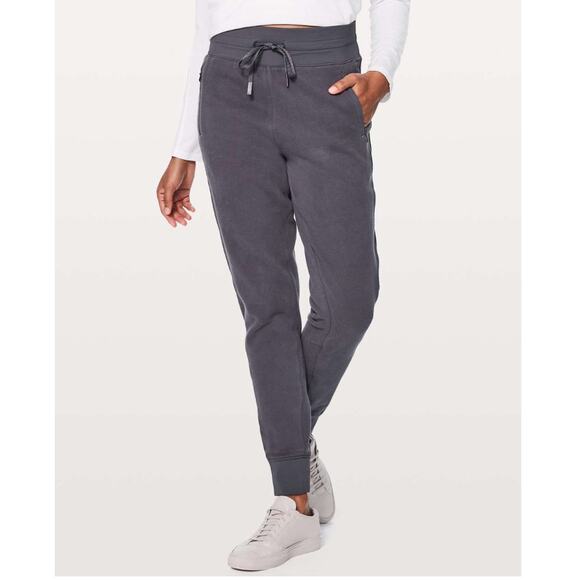 Lululemon Womens 4 Get Going Jogger Sweat Pant Dark Shadow Gray Casual Lounge - Picture 1 of 11